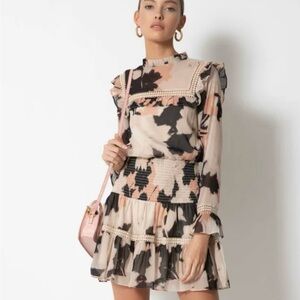 Tart Valeria Dress Blurred Florals Size XS
